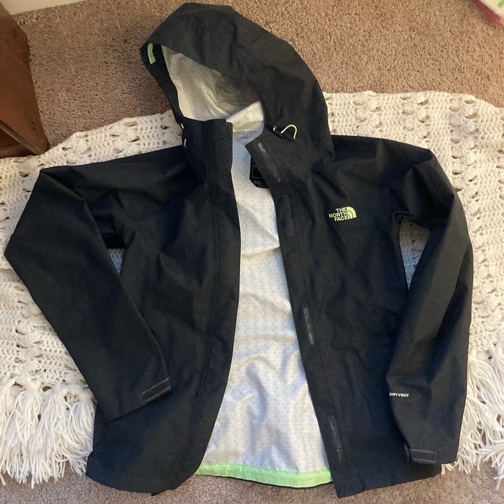 North Face Rain Jacket! Gray and green